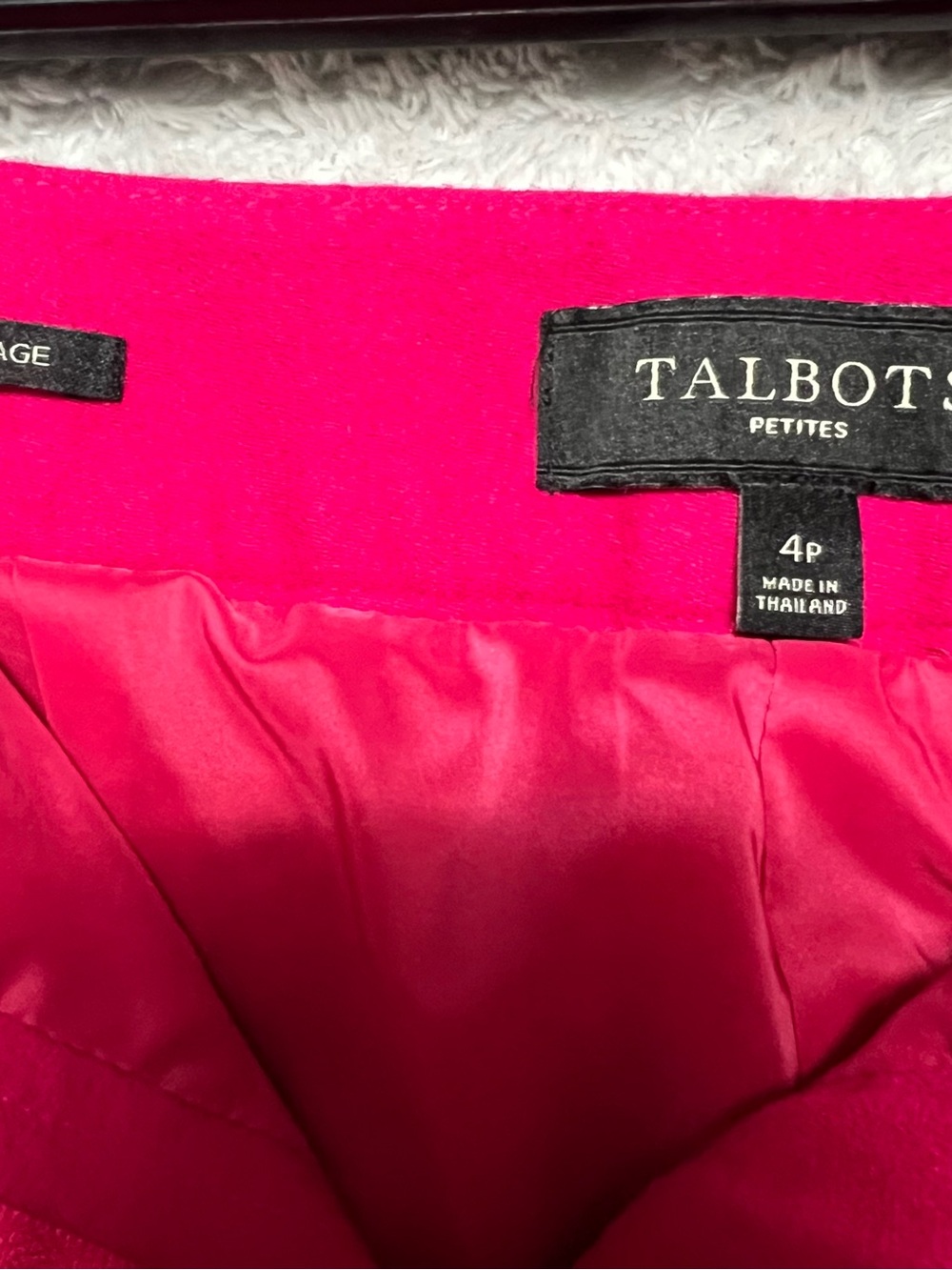 Talbots Petites Vibrant Pink Pea Coat (4P)